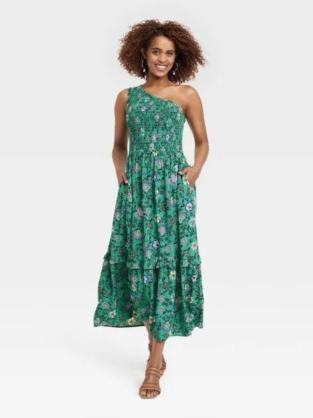 Knox Rose Rayon midi boho floral midi dress, womans dresses size XL